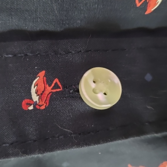 Van Heusen Navy Blue Flamingo Print Men's Shirt - Picture 6 of 9